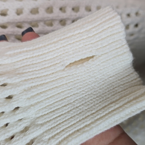 Charlotte avery crewneck solid open weaves pullover sweater  large NWT. - Picture 6 of 7